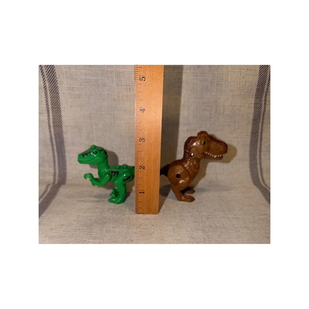 LEGO Mixed Duplo Jurassic World Dinosaur Green VelociRaptor Brown T-Rex toy